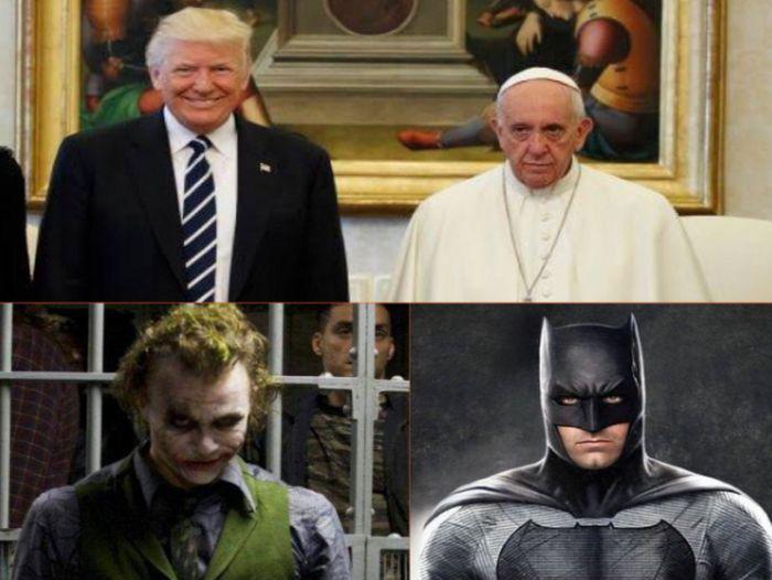 Resultado de imagen para VISITA DE DONALD TRUMP AL PAPA MEMES