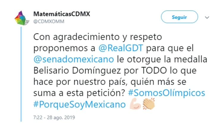 Los organizadores de la Olimpiada de Matemáticas de la Ciudad de México postularon a Guillermo del Toro por haberlos ayudado con los boletos de avión a Sudáfrica para que 12 niños viajarán a las Olimpiadas de Matemáticas (Foto: Twitter)