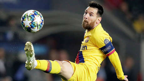 El jugador del F.C. Barcelona, Lionel Messi, en el Eden Arena, Praga, República Checa, 23 de octubre de 2019