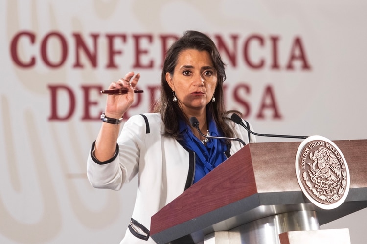 Ríos-Farjat, la sustituta de Medina Mora, fue señalada por conflictos de interés, ya que previamente trabajó en la administración de AMLO (Foto: Isaac Esquivel/ Cuartoscuro)