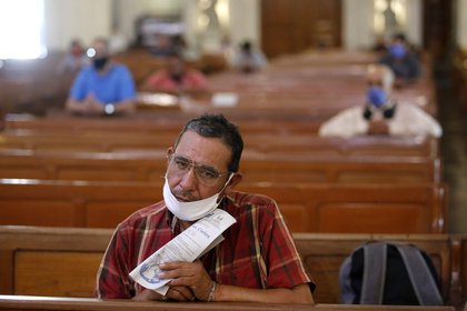 Servicios religiosos en Guadalajara, Jalisco, posteriores al anuncio de pandemia (Foto: Ulises Ruiz/AFP)
