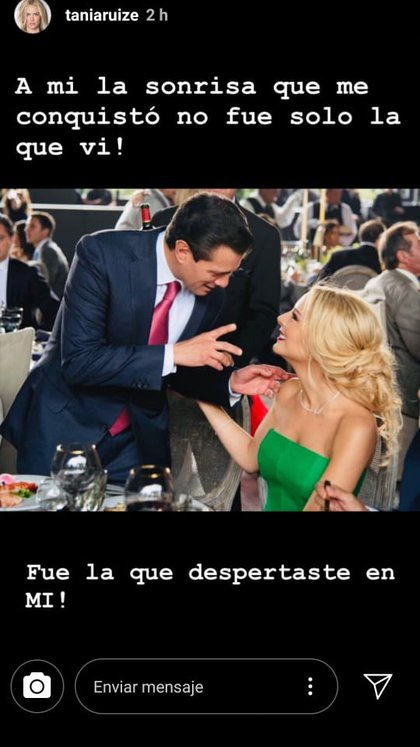 Éste es el primer mensaje que difunde Tania sobre su relación con Peña Nieto, quien hasta el momento no ha expresado nada de manera pública. (Foto: Instagram)