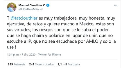 Manuel Clouthier criticó a su hermana y a AMLO en Twitter (Foto: Twitter / @ClouthierManuel)