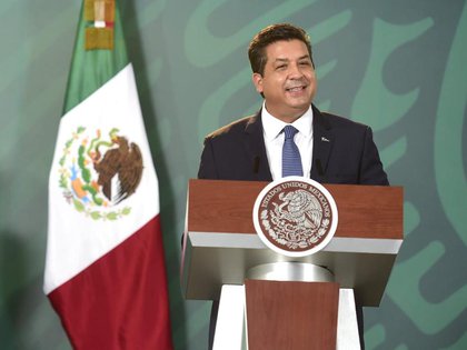 Conferencia de prensa de Andrés Manuel López Obrador en Tamaulipas con Cabeza de Vaca