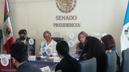 La delegación guatemalteca pidió al gobierno de AMLO que se haga justicia por los migrantes; acordaron fortalecer lazos entre Congresos (Foto: Cortesía Senado mexicano)