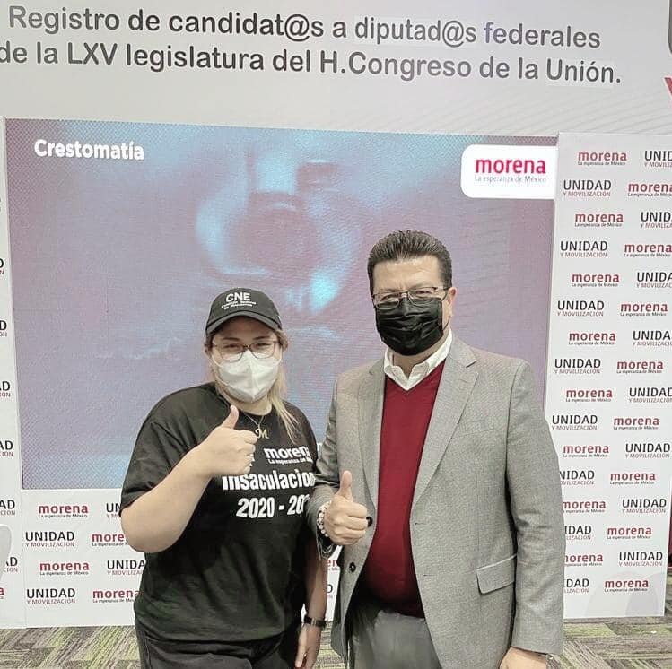 Puede ser una imagen de una o varias personas, personas de pie y texto que dice "Registro de candidat@s a diputad@s federales de la LXV legislatura del H.Congreso de la Unión. Crestomatía morena UNID morena UNIDAD morena morena UNID CNE UNIDAD morena morena UNIDA UNIDAD morena morena UNIDA UNIDAD morena AD ION morena UNIDAL morena UNIDAD morena UNIDAD n moren nsaculacio 2020- 20 more morena UNIDAD morena VIDAD UNIDA morena UNIDAD morena morena UNIDAD IDAD morena horena UNIDAD DAD morena"