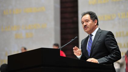 Mier trazó un paralelismo entre el gobierno reformista de Benito Juárez y la "Cuarta Transformación" de AMLO (Foto: Cortesía Cámara de Diputados)