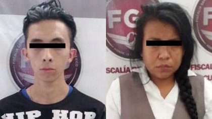 Fueron detenidos Abigail “N” y  Ricardo “N”. La pareja planeó desde diciembre de 2019, disponer de los fondos de la cuenta de ahorro del adulto mayor (Foto: FGJ)