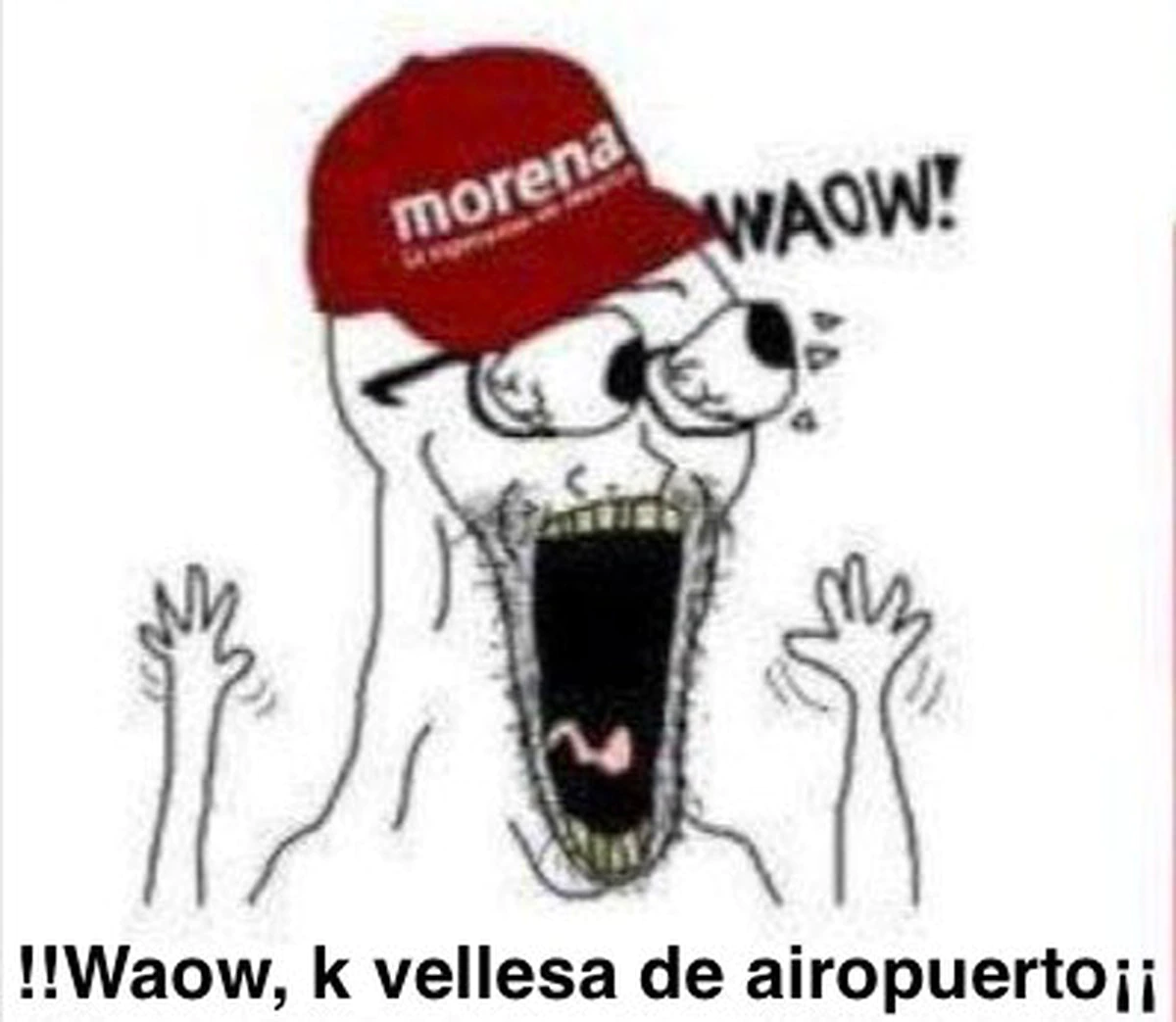 Puede ser una imagen de texto que dice "morena morena WAOW! !!Waow, k vellesa de airopuertoji"