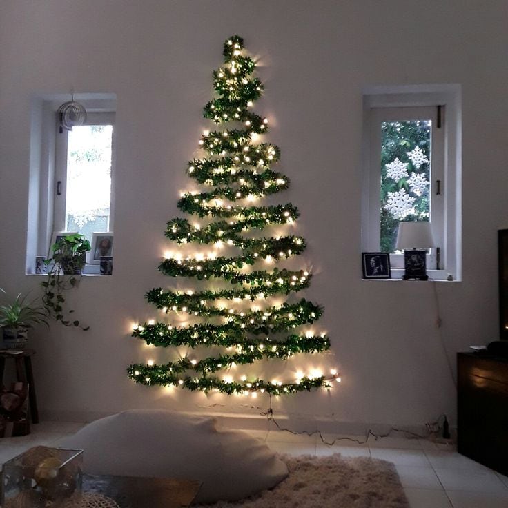 Árbol de Navidad en la pared