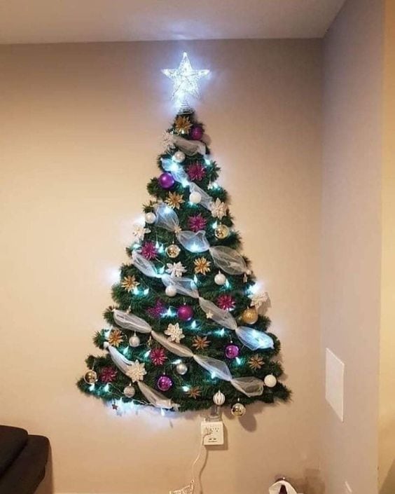 Árbol de Navidad en la pared