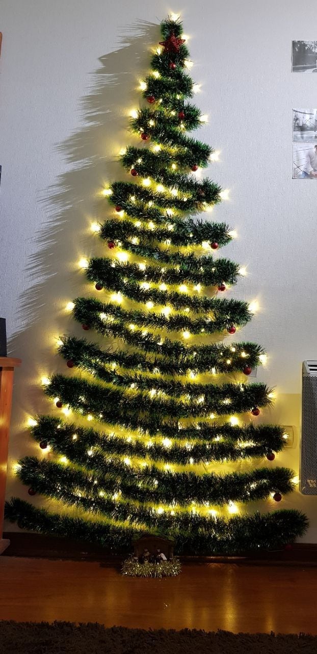 Árbol de Navidad en la pared