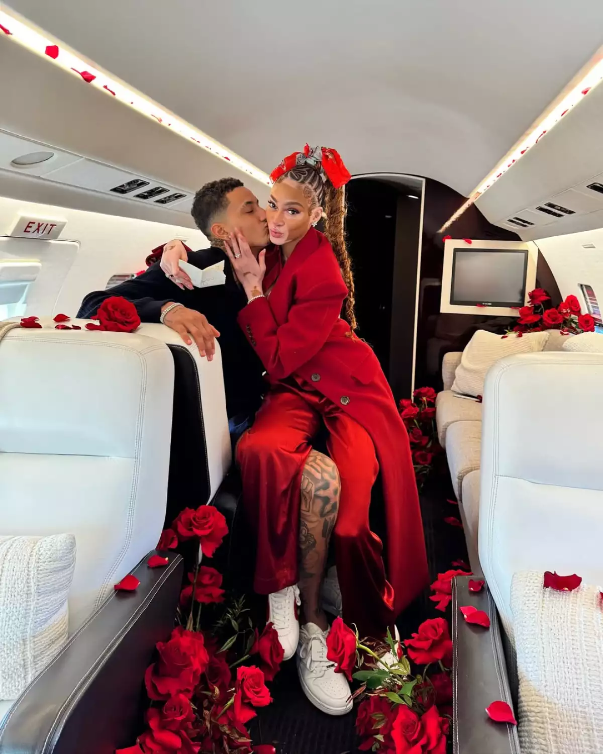 Winnie Harlow y Kyle Kuzma