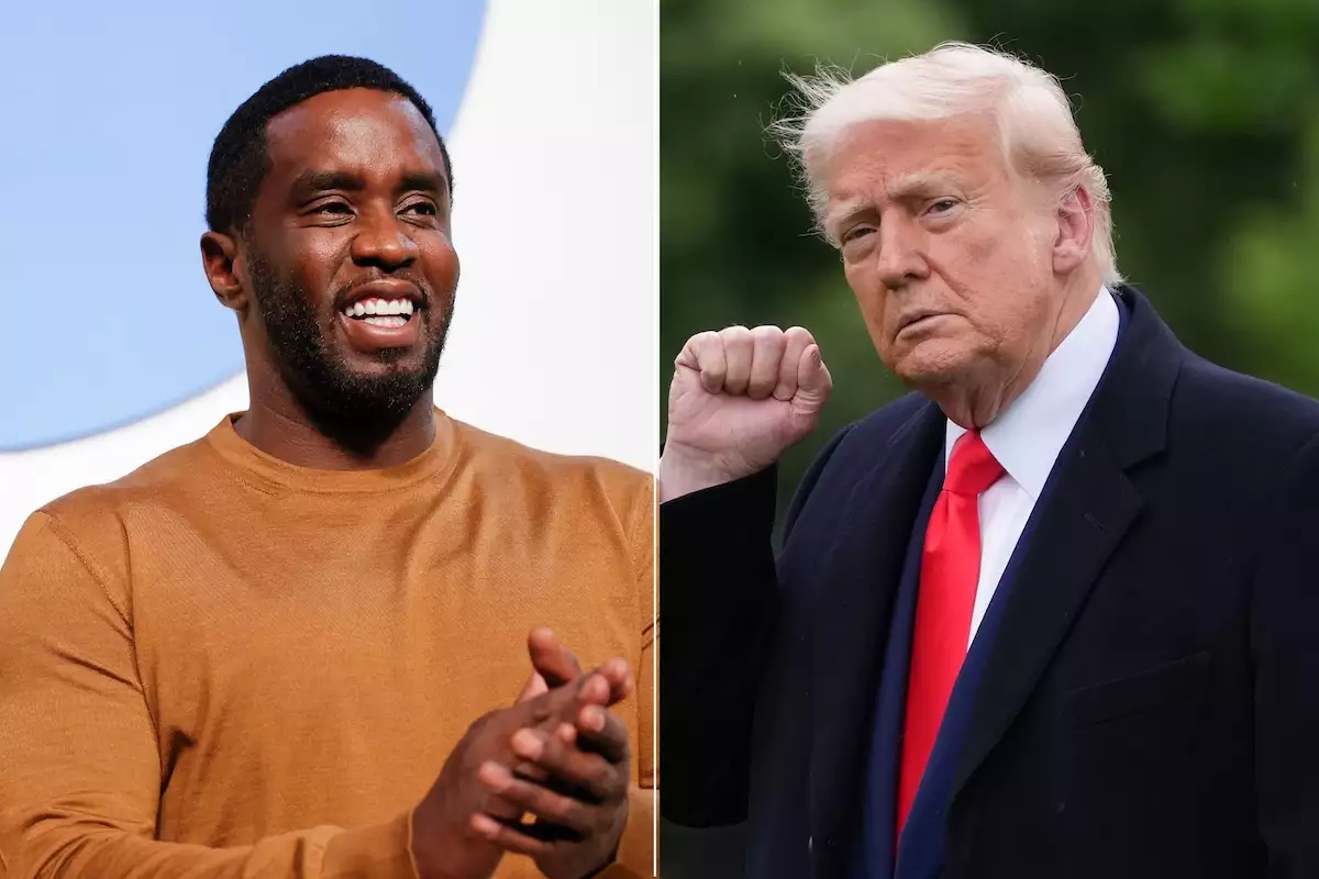 Imagen armada con fotos de Sean Combs y Donald Trump