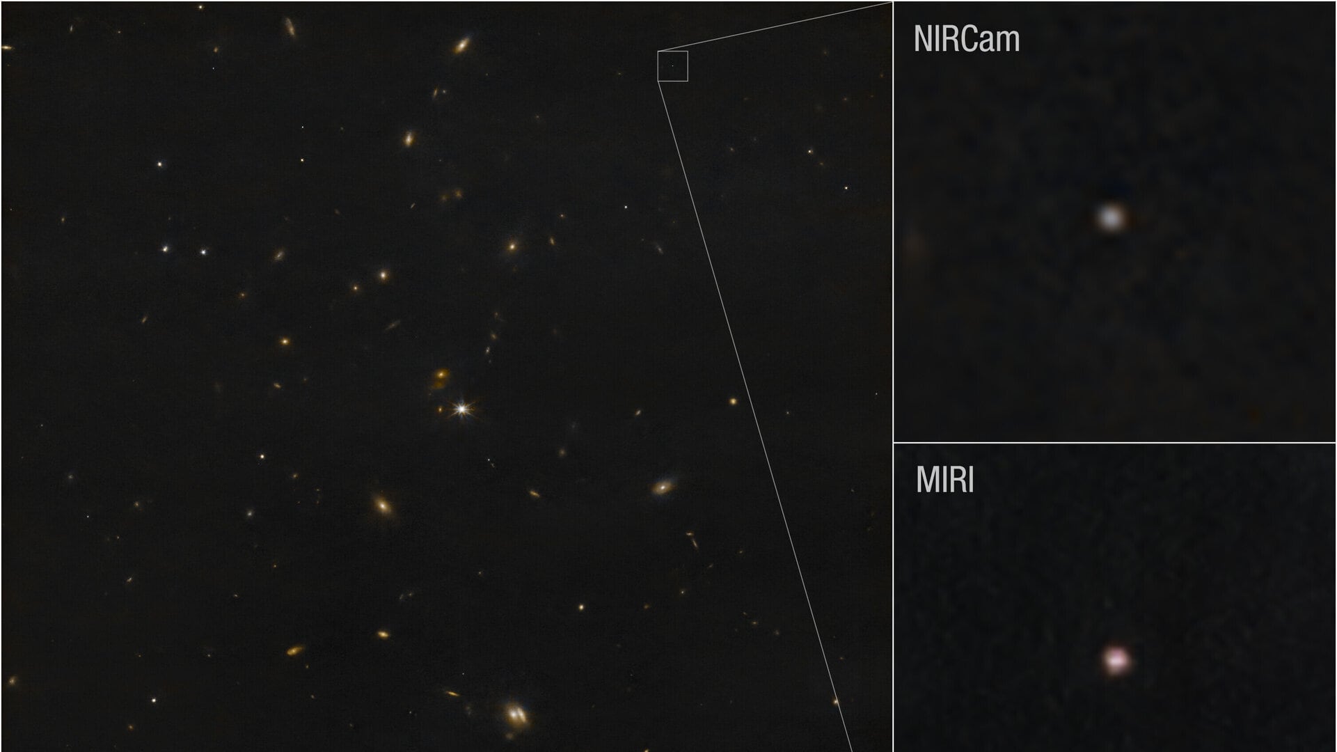 Asteroide 2024 YR4, foto tomada por el telescopio James Webb