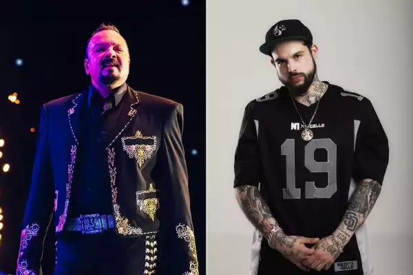 Foto armada con imágenes de Pepe Aguilar y su hijo mayor Emiliano Aguilar