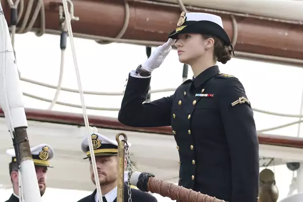 Princess Leonor Embarks On The Ship Juan Sebastian De Elcano In C√°diz