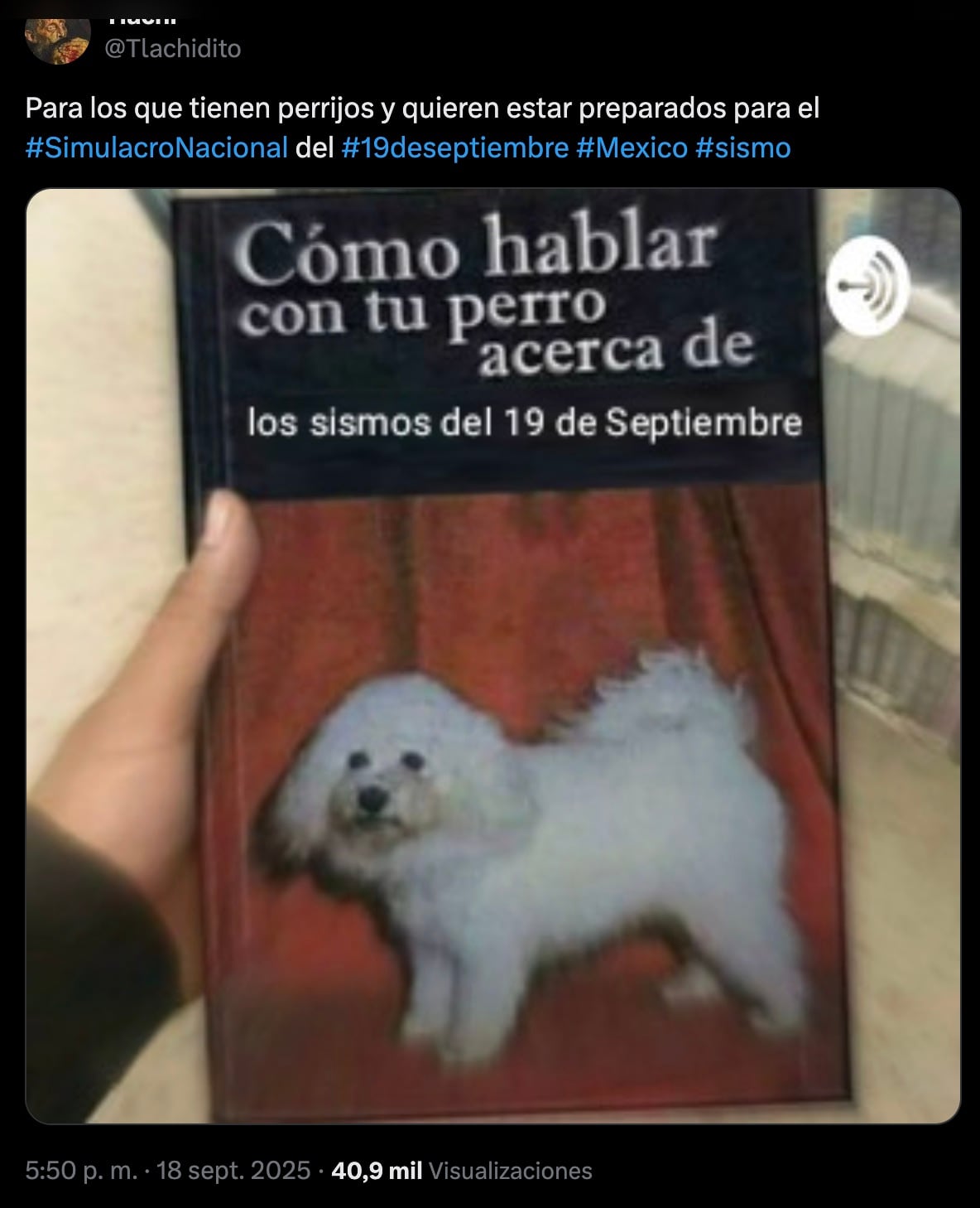 Meme del Simulacro Nacional 2025