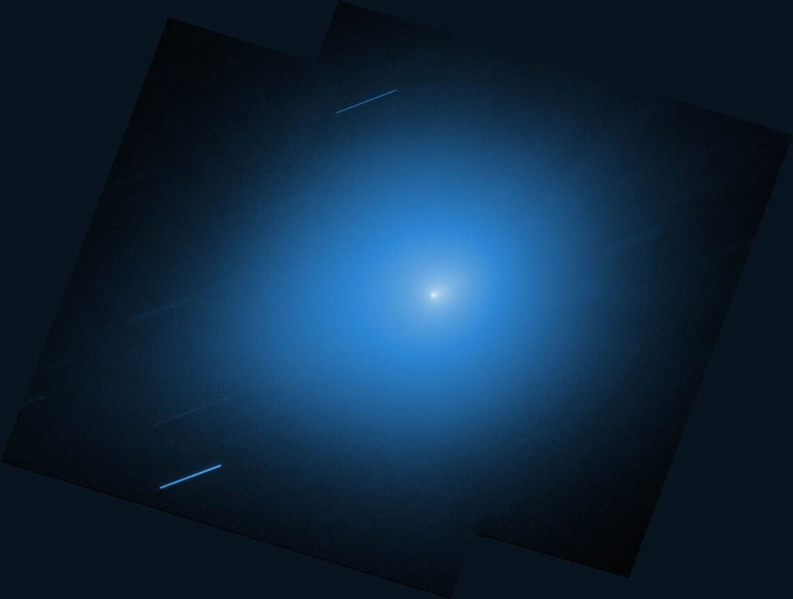 Imagen del cometa 3I/ATLAS tomada por el Hubble