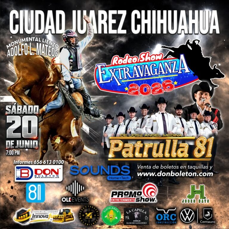 Ciudad Juárez se prepara para recibir el Extravaganza Rodeo Show 2026