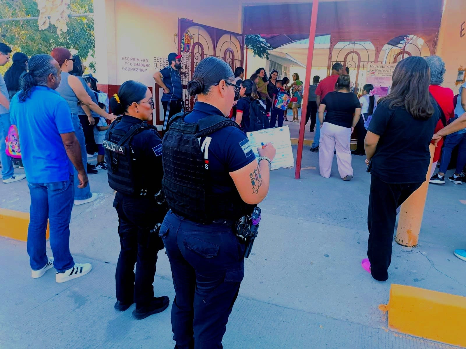 Refuerza SSPM vigilancia en escuelas de Juárez con operativo “Escuela Segura”