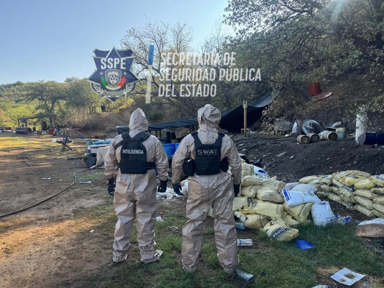 Desmantelan narcolaboratorio en zona serrana de Parral; tenía capacidad de producir 100 mil dosis diarias