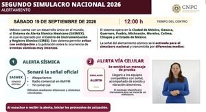 Sonarán más de 80 millones de celulares”: México realizará el Segundo Simulacro Nacional este sábado 19 de septiembre.