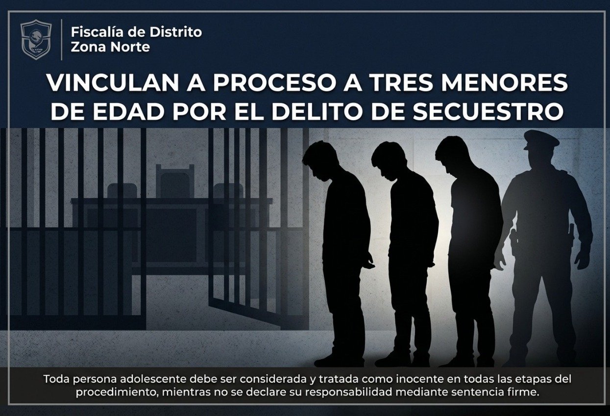 Vinculan a proceso a tres adolescentes por presunto secuestro