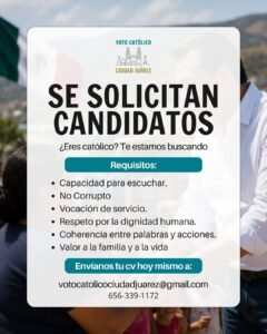 Lanzan “Voto Católico” en Ciudad Juárez para identificar perfiles políticos y su postura religiosa