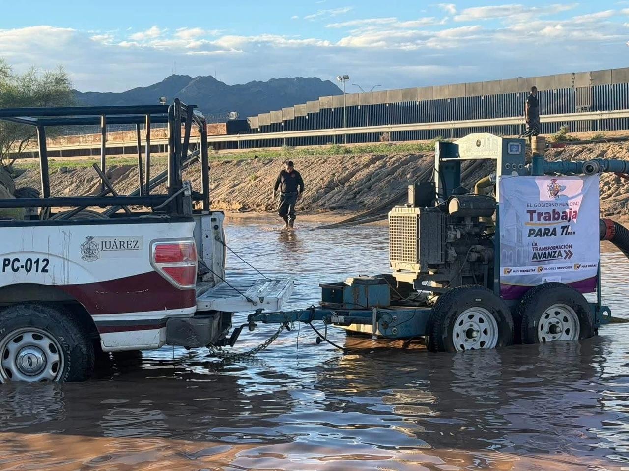 Saldo blanco por crecida del Río Bravo
