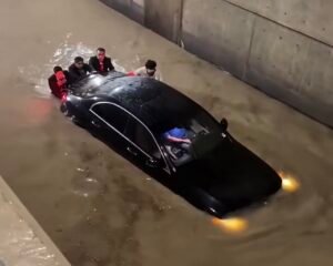 Reportan inundación en paso a desnivel de Las Torres y Sorgo; alertan a automovilistas