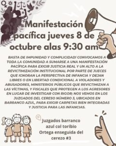 Convocan a manifestación en Ciudad Juárez para exigir justicia para niñas y niños víctimas de abuso sexual