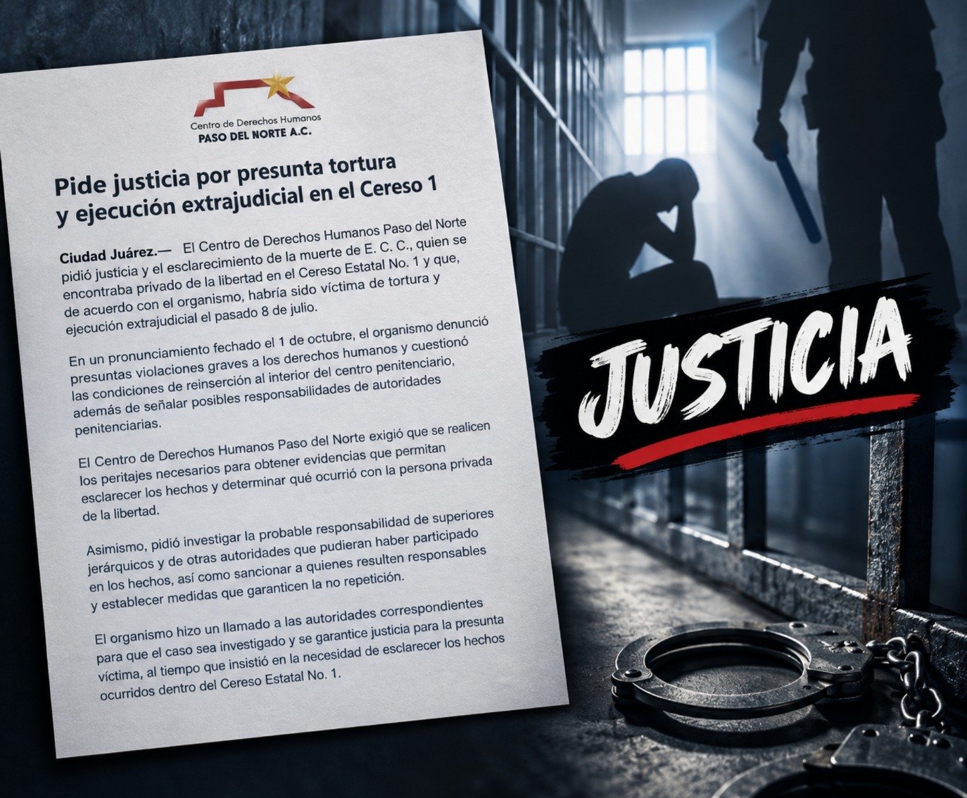Demandan justicia por tortura y ejecución extrajudicial en el Cereso 1