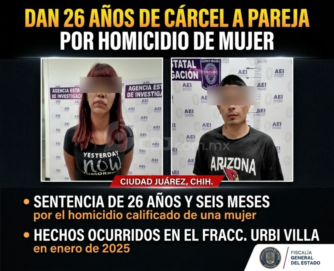 Mataron a una mujer el año pasado; pasarán 26 años en prisión