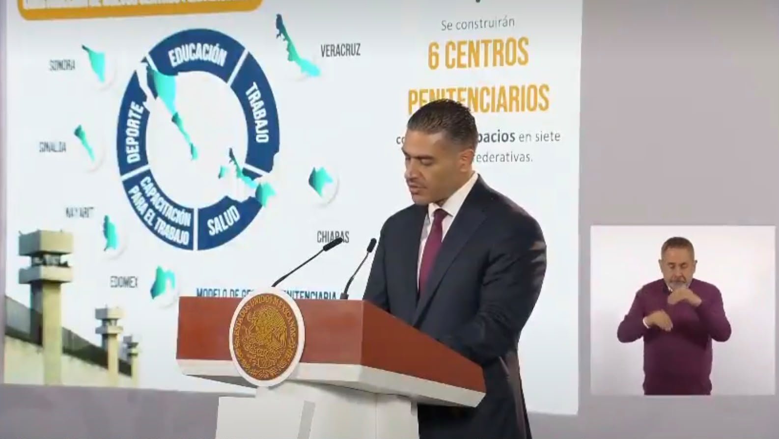 Gobierno de México construirá seis nuevos centros penitenciarios con capacidad para 18,480 personas, anuncia García Harfuch.