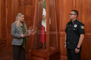 Así Maru Campos tomó la protesta de Luis Aguirre como titular de la SSPE